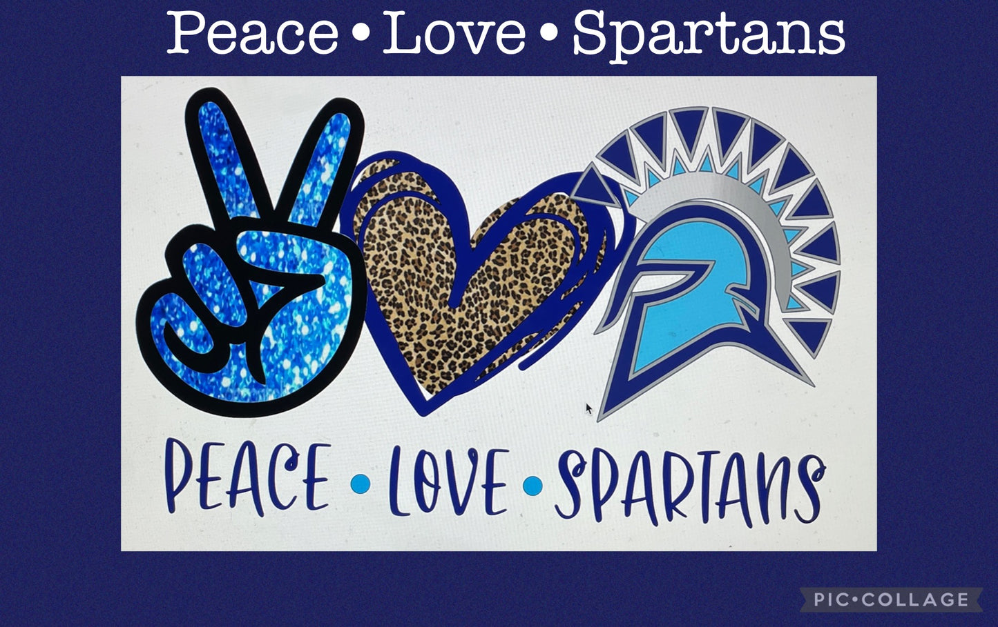 Peace Love Spartans Adult Tee